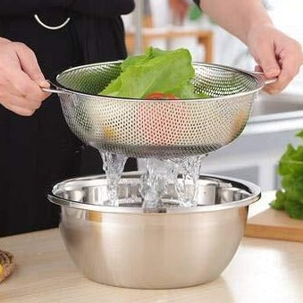 5-Piece Mesh Colander Set – Durable Stainless Steel