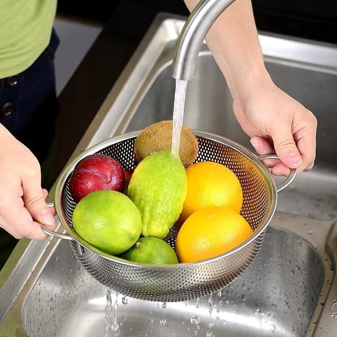 5-Piece Mesh Colander Set – Durable Stainless Steel