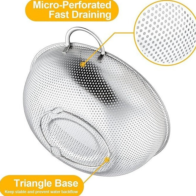 5-Piece Mesh Colander Set – Durable Stainless Steel