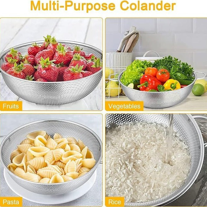 5-Piece Mesh Colander Set – Durable Stainless Steel