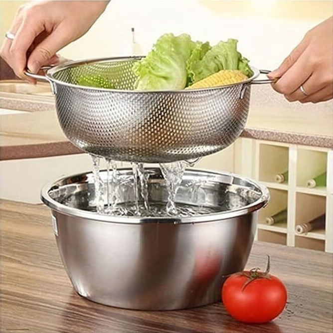 5-Piece Mesh Colander Set – Durable Stainless Steel