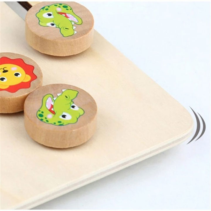 Wooden Four Colour Animal Logic Game