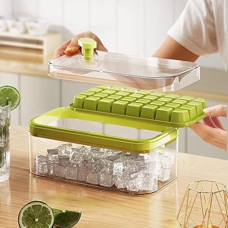 Button Press Ice Cube Tray, 64 Grids
