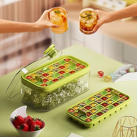 Button Press Ice Cube Tray, 64 Grids