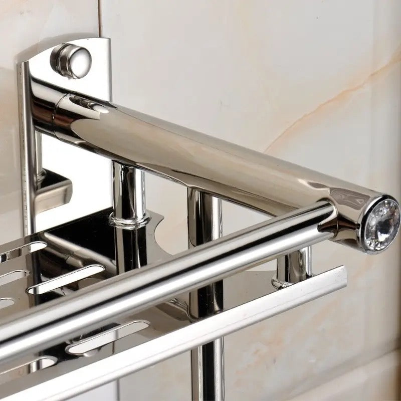 Stainless Steel Silver Towel Rack, 3 Tier