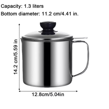 Kitchen Oil Strainer Pot Stainless Steel