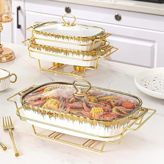 Ceramics Chafing Dish Buffet Set