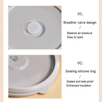 Warm Lunch Box With Bag, Multilayer Stainless Steel.