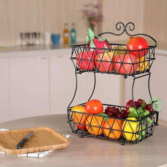Regular Metal Fruit Basket, (2 Tier)