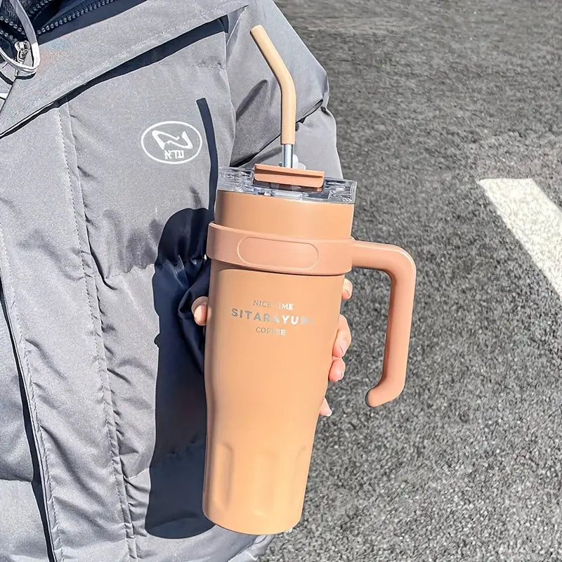 Large-Capacity Stainless Steel Insulated Tumbler