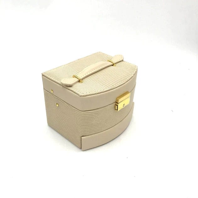 Lockable Leather Jewelry Box, 3 Layer Jewellery Organizer, Earring Ring Bracelet Storage Case for Women, Drawer Leather Jewellery Box, Earring Bracelet Holder Organizer, Multifunctional Display Stand, Multipurpose Drawer Cheap Shelf