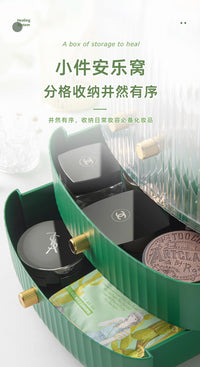 Luxury large Capacity Inside Led Mirror Cosmetic Organizer