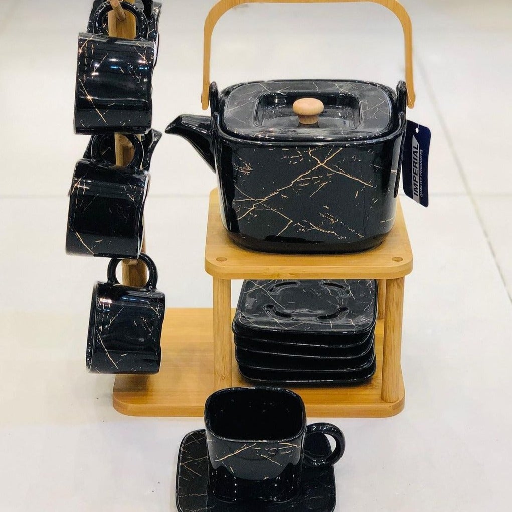 Ceramic Tea Set With 14 Pieces