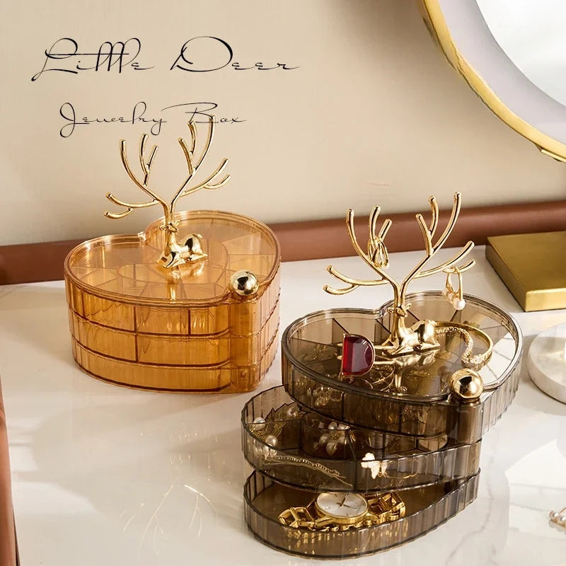 Rotatable Heart Shape Jewelery Organizer