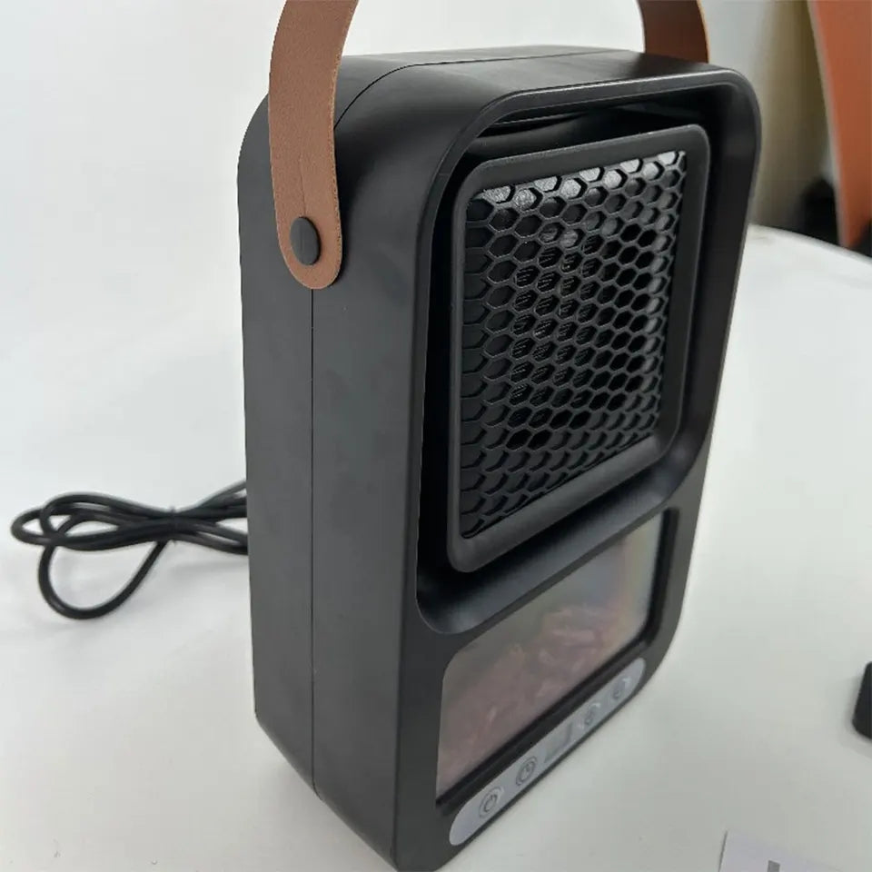 Space Heater With 3D Flame  Adjustable Quiet Electric Heater