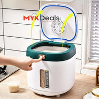 Airtight Rice/Cereal Dispenser Bucket Built In Spice Box