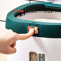 Airtight Rice/Cereal Dispenser Bucket Built In Spice Box