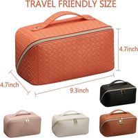 Leather Waterproof Travel Cosmetic Bag.