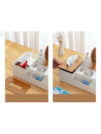 Wooden Tissue Box And Multipurpose Holder