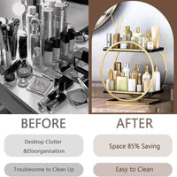 2 Tier Metal Perfume Skincare Cosmetics Organizer Rack