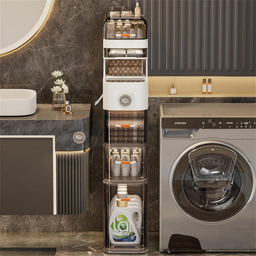 4 Layer Bathroom Floor Cabinet with Drawers