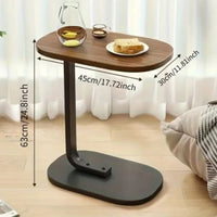 C-Shape Metal Base Coffee Table