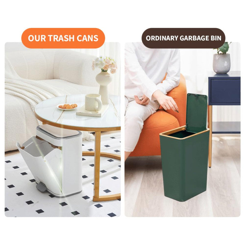 Bathroom Trash Can With Lid