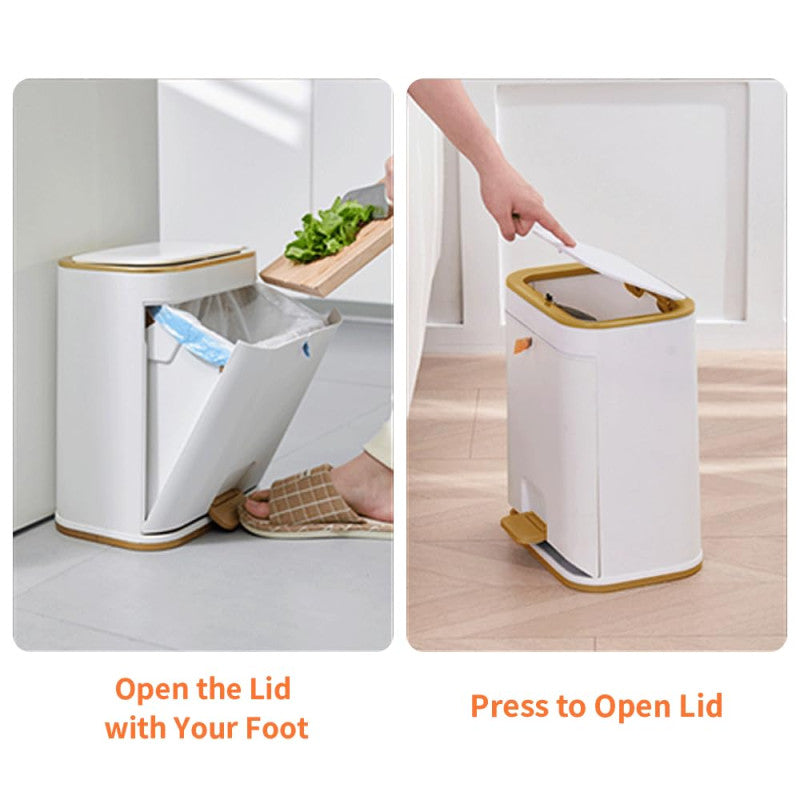 Bathroom Trash Can With Lid