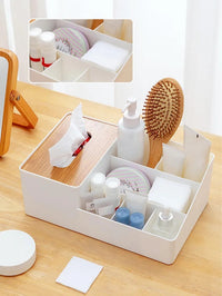 Wooden Tissue Box And Multipurpose Holder