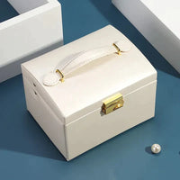 3Layer Mirror Leather Jewellery Organizer