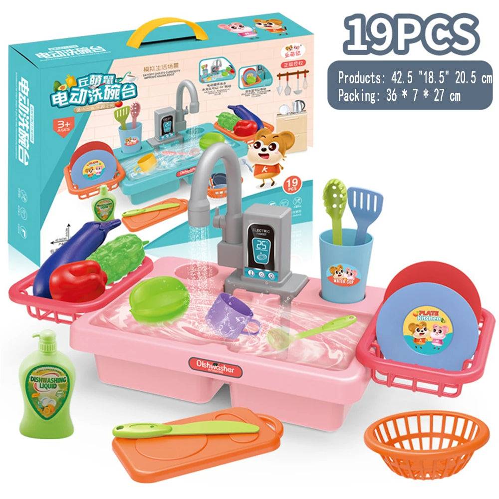 Electric Dishwasher Sink Kitchen Set For Kids