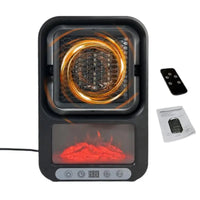 Space Heater With 3D Flame  Adjustable Quiet Electric Heater