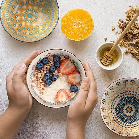 Ceramic Cereal Bowl Set of 6(300ml)