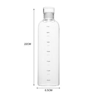 Transparent Glass Water Bottle