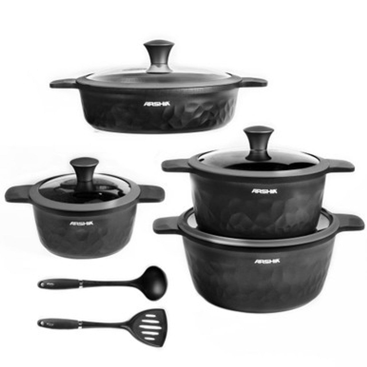 Arshia Die-Casted Cookware Set 8pcs induction Plate