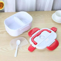 ELECTRIC LUNCH BOX WITH SPOON PORTABLE ELECTRIC HEATING LUNCH BOX FOOD HEATER RICE CONTAINER FOR OFFICE CAR ELECTRIC LUNCH BOX