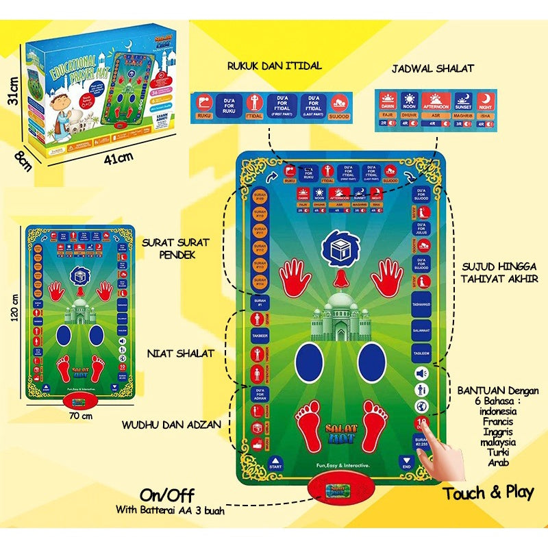 EDUCATIONAL PRAYER MAT FOR KIDS