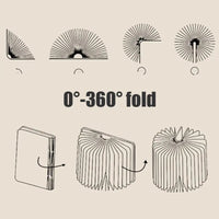 LED Wooden Book Lamp, 3D Folding Wooden Book Lamp, Multicolor Colors Folding Night Light, USB Recharge Wooden Book Light Decor, Book Light for Bedroom
