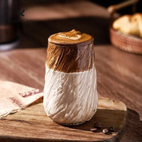 Glass Mug with Elegant Swirl Design ( 400 ML )