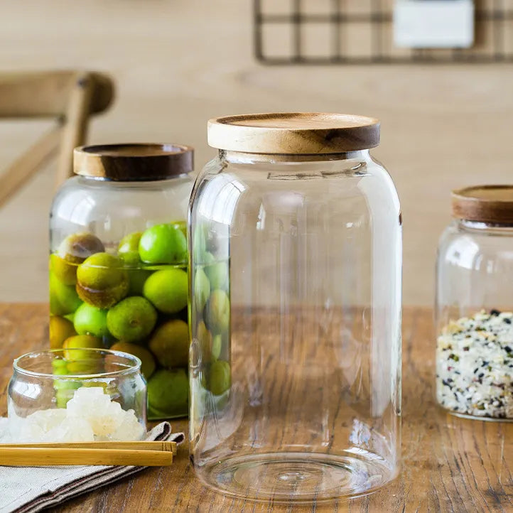 3000ml Glass Jar with Airtight Bamboo Lid