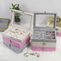 Earrings Necklace Jewelry  box