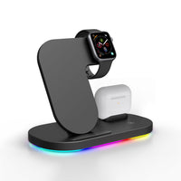 15w fast charging type-c port qi 3 in 1 charging dock