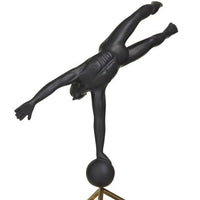 Studio 350 Black Marble Modern Gymnast Sculpture