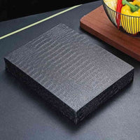 Imported Wooden Crocodile Leather Cutlery Organizer