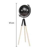 Tall World Wooden Tripod Globe