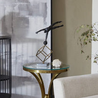 Studio 350 Black Marble Modern Gymnast Sculpture