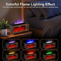 Retro 7 Color Fireplace Flame Aromatherapy Air Humidifier