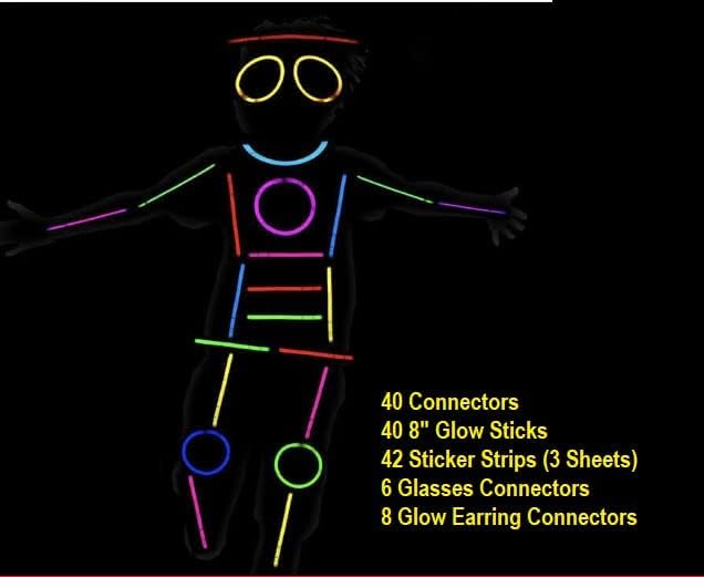 Glowing  Costume Set (136 Pieces)