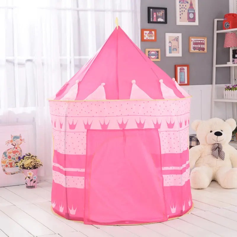 Castle Play House, Foldable Tipi Prince Folding Tent, Children Boy Castle Cubby Play, Funny Zone Indoor Outdoor Playhouse Castle Toy,  Pop Up Pink Children Play Tent/House, Indoor & Outdoor Large Kids Play Tent, Durable Kids Playhouse
