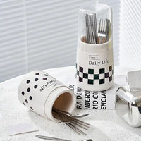 Daily Life Printed Cutlery Holder